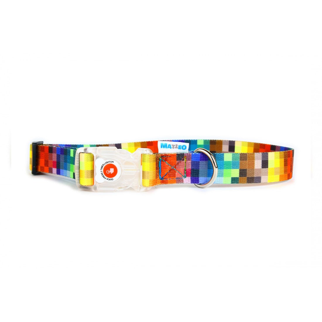 Collar With A LED Plastic Buckle  - Pixels