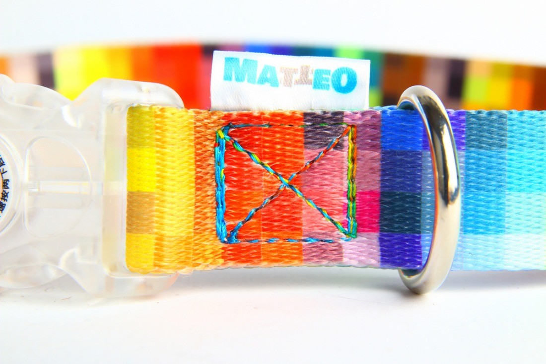 Collar With A LED Plastic Buckle  - Pixels