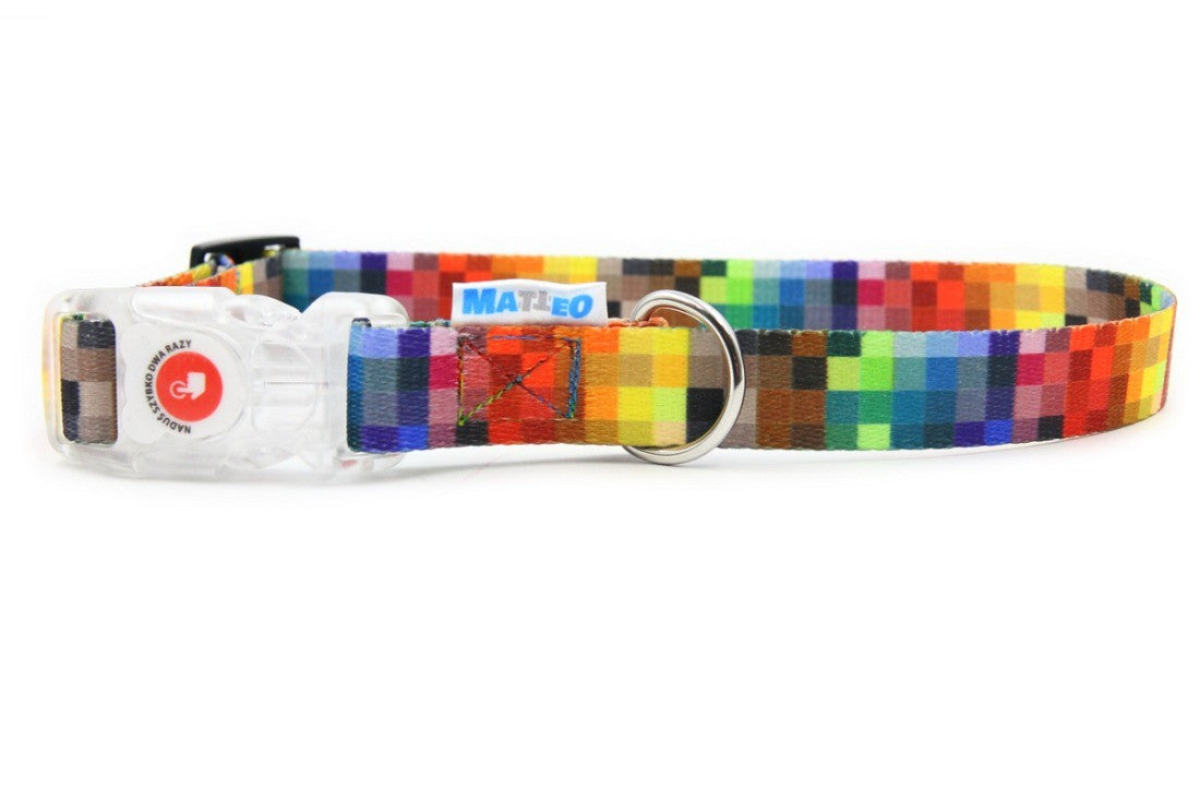 Collar With A LED Plastic Buckle  - Pixels