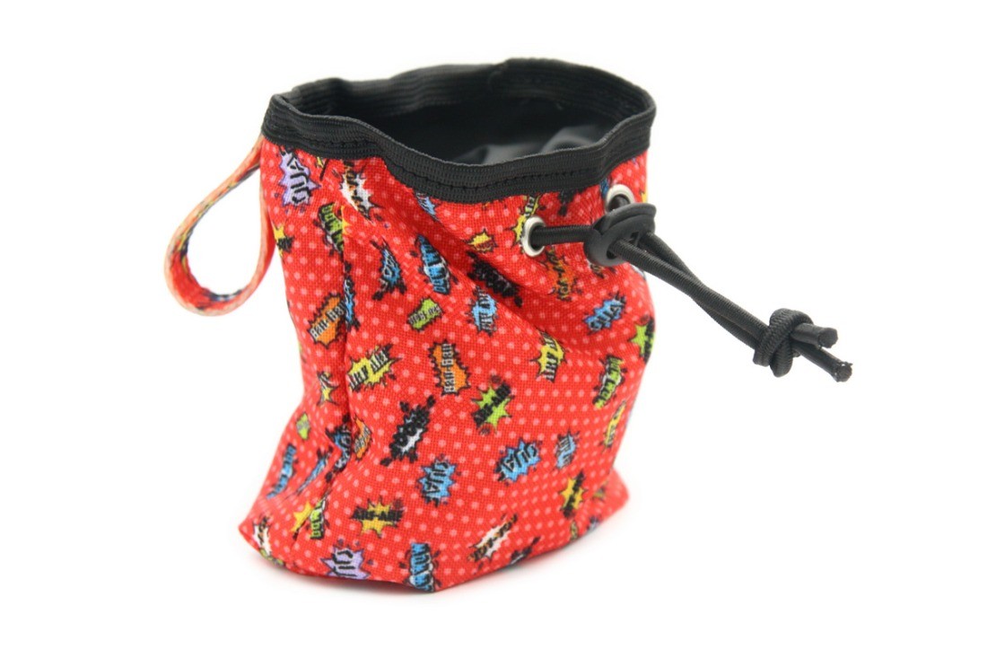 Dog treat Bag - Red Graffiti