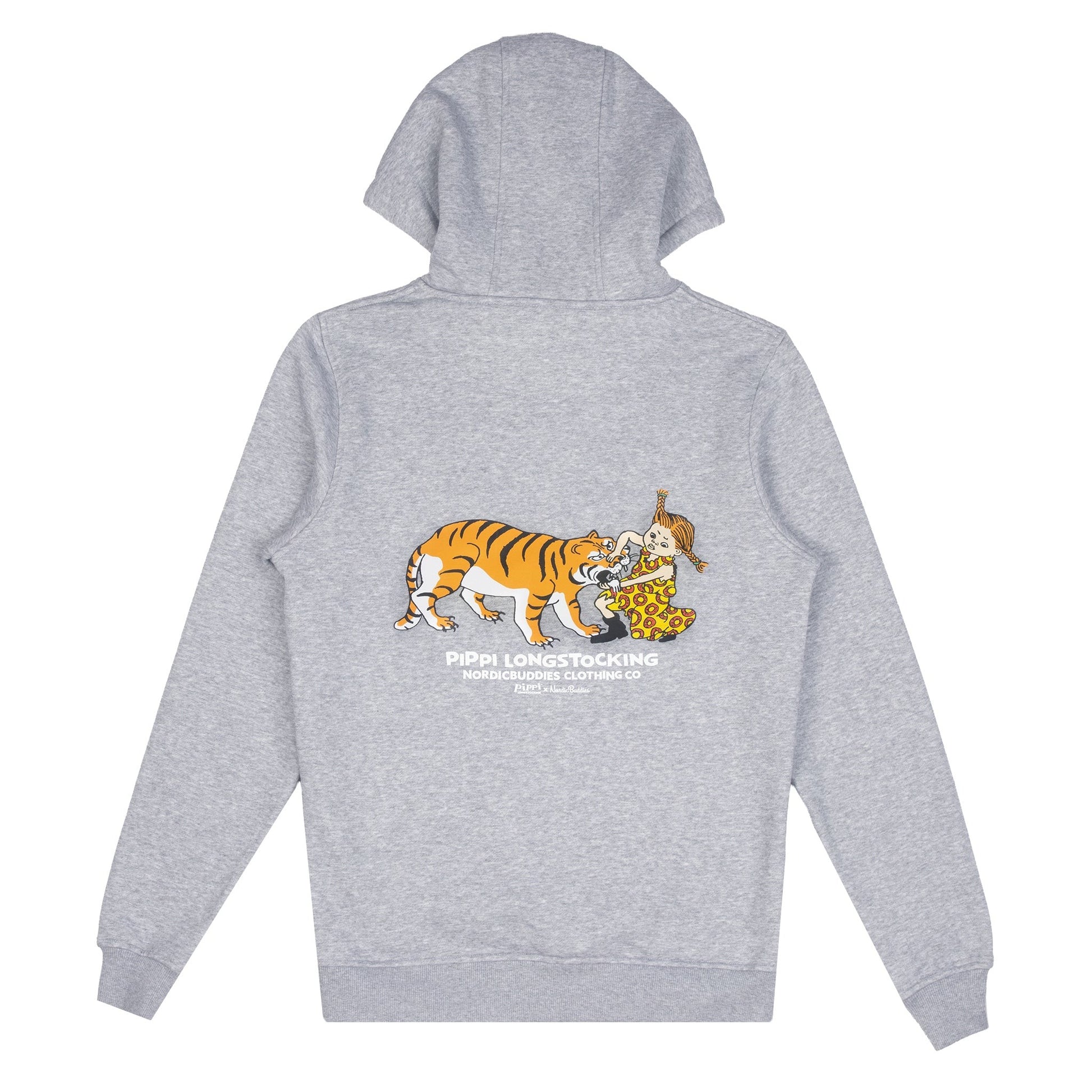 Pippi Longstocking Unisex Heavy Hoodie - Grey